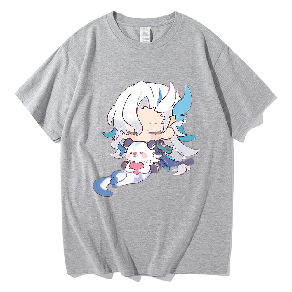 Genshin Impact Neuvillette T Shirt Fashion Unisex Harajuku Funny Kawaii TShirt Unisex High Quality Anime Casual Cotton Tees Shirts