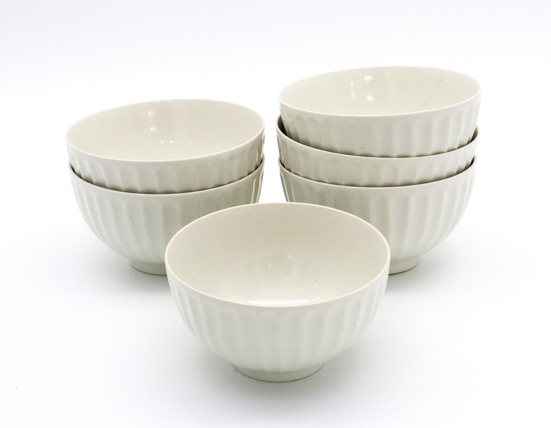 

Mino Ware Japanese Style Cafe Series Chrysanthemum Pattern Tea Bowls White Set of 6 x W12 x (Size H6.8 D12cm) белый