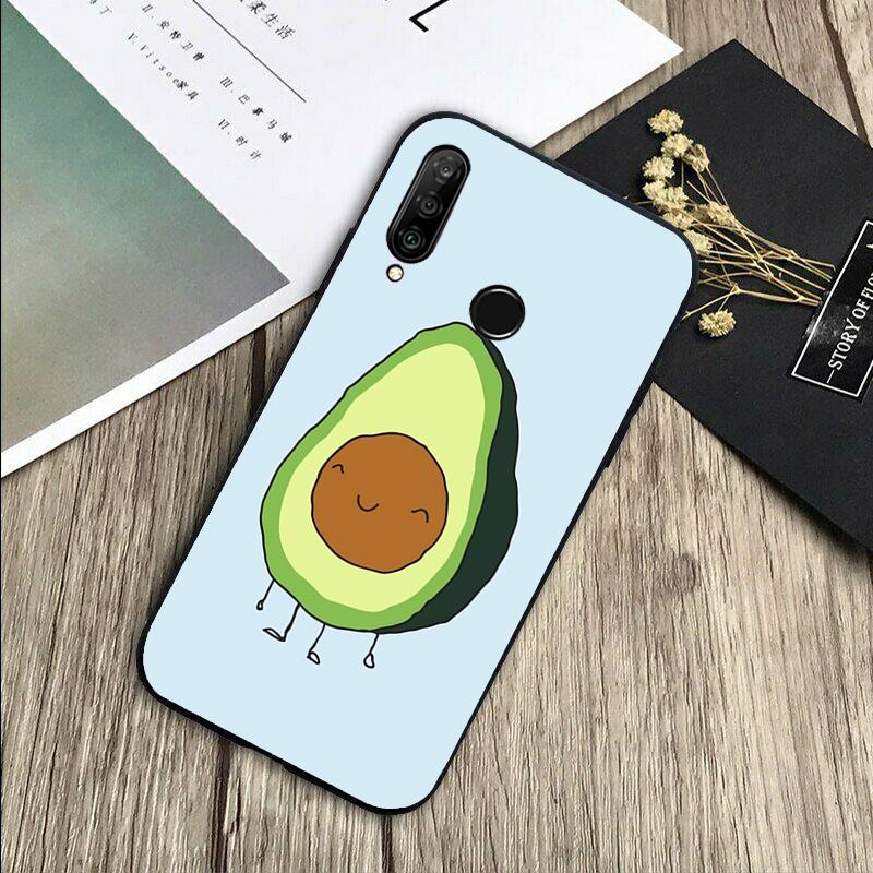 Cute Cartoon Avocado Fitness For Huawei Nova 8i 11i 12i 12s 9 10 SE Y60 Y70 Y90 Y72 Y73 Y61 Y91 P60 Pro P30 P40 Lite Case
