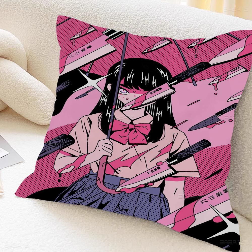 Ins Japanese Anime Cushion Cover Decorative Pillow Sofa Home Decor Case Pillow Cases