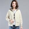 2024 Autumn Women's Plus Size Hooded Corduroy Jacket - Korean Style
