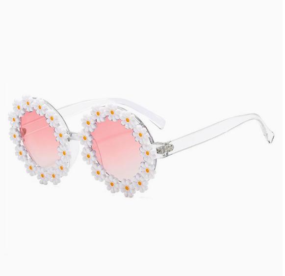 Girls' Cute Daisy Sunglasses - Stylish Sunflower Design for Picnics & Outings