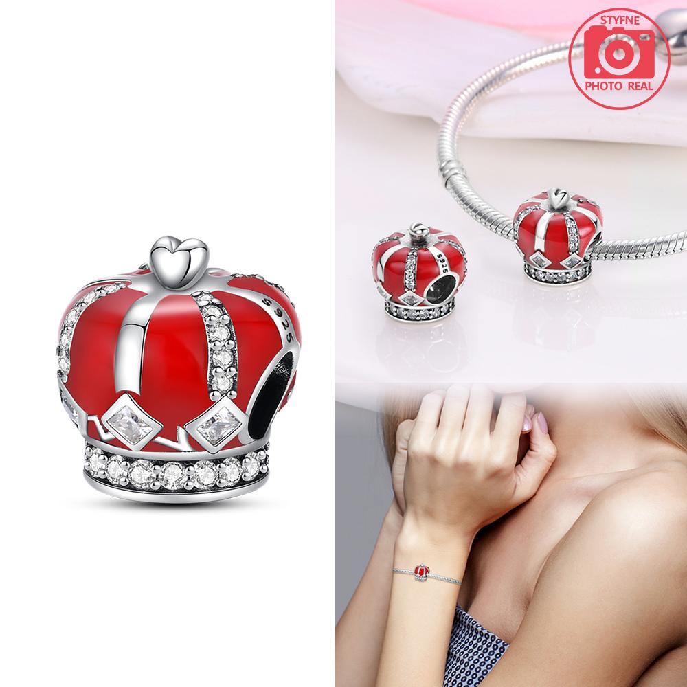 Copper Colors Charms Colored Zirconium Crown Pendant For Dangle Pendant Bead Jewelry Beads  New Gifts For Women