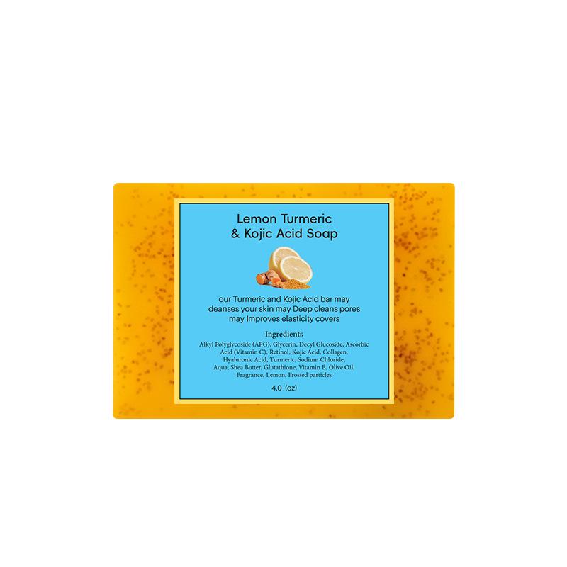 TK-Style Turmeric, Lemon, Kojic Acid & Ginger Handmade Cold Process Soap for Bath & Face