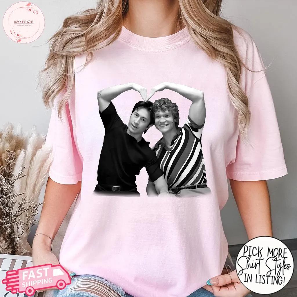 Heart Shape Couple Shirt Retro Shane Hollander TShirt Heated Rivalry Bootleg Tee Hudson Williams Sweatshirt S