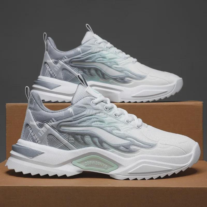 Men's Summer Breathable Shock-Absorbing Mesh Sneakers - Non-Slip, Trendy, Casual Shoes for Teens and Students