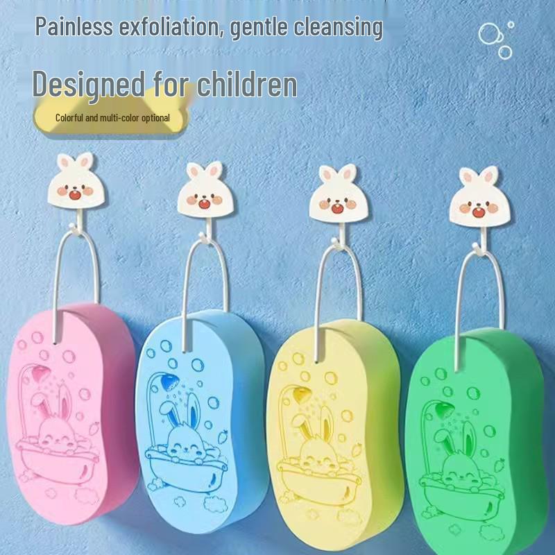 Children's High-Density Exfoliating Bath Sponge - Painless Scrubber Artifact