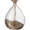 Hourglass Decoration In Glass And Gold Glitter Sand