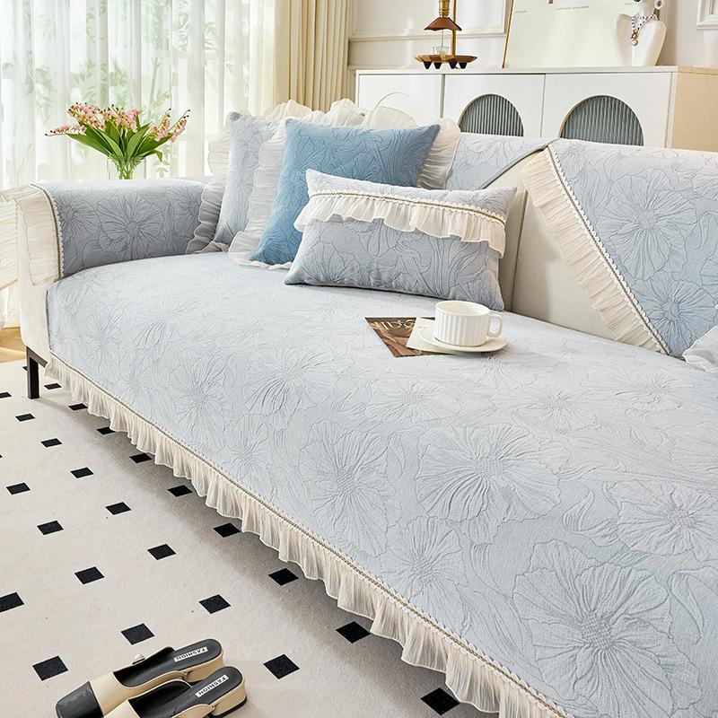 Chenille Textures Sofa Cover Universal Non-Slip Couch Cover Towel Sofa Protective Mats for Living Room Decoration Sofa Cushion