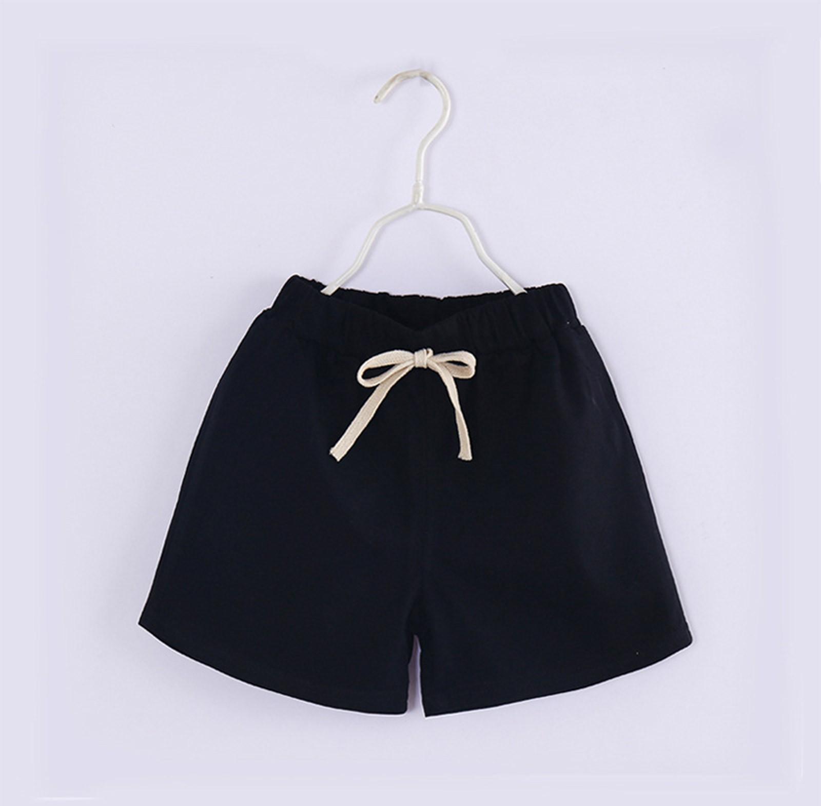 

Детские однотонные шорты - Candy Tone Basic Casual 130 чёрный