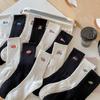 Women's Embroidered Mid-Tube Pile Socks for Autumn/Winter