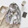 New age-reducing flower printed scarf women's autumn and winter versatile thick warm scarf shawl