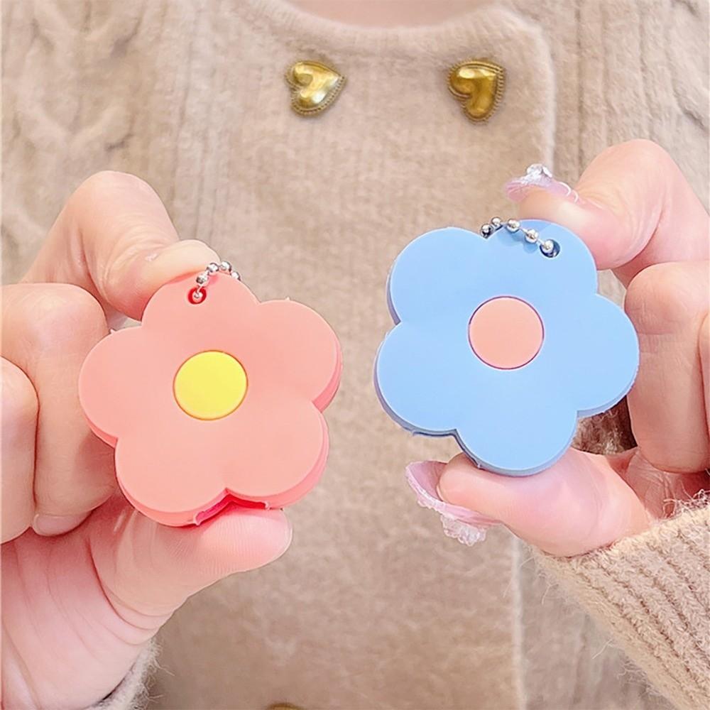 Creative Flower Keychain Soft Access Card Holder Mini Flower Key Cover Cap Girls