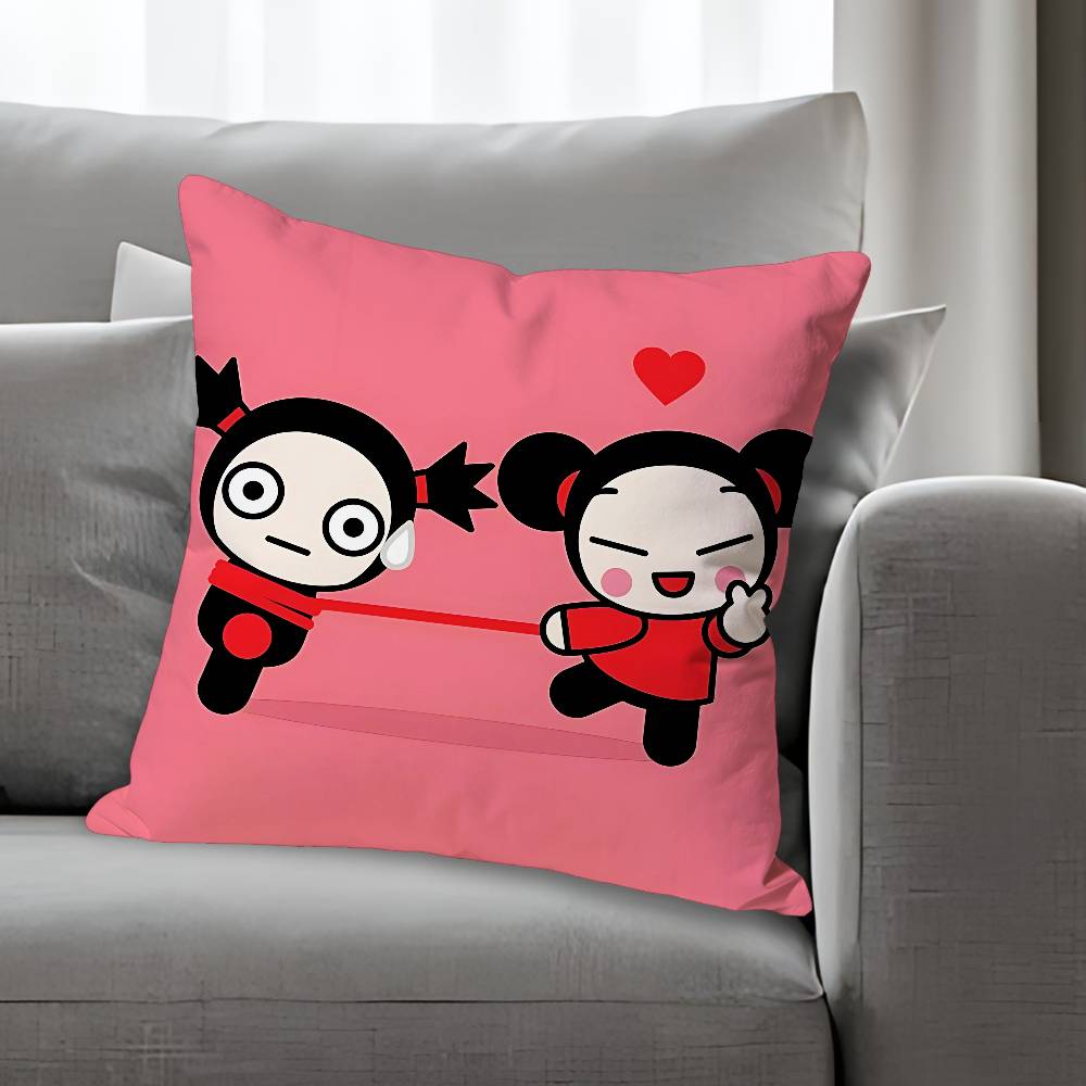 PPucca Love GGaru Cute Various Sizes Square Pillow Case For Car Home Bedchamber Decor Custom Valentine gift