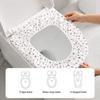 Fitted Toilet Seat Cover with Elastic Edge Soft Fabric Washable Reusable Protective Cover for Standard Seats
