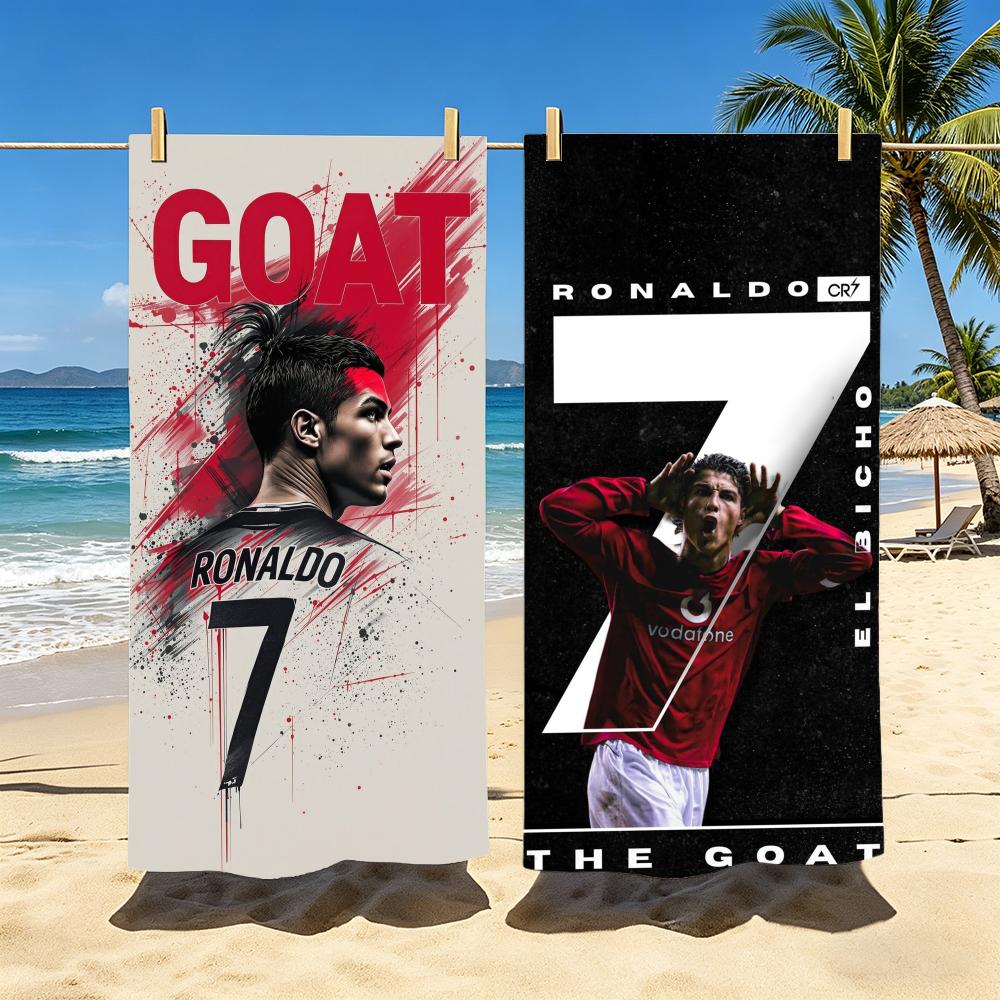 C-Cristiano Ronaldo Towel Polyester Beach Towel Quick Dry Sand Free Bath Towel For Summer Pool Travel Vacation