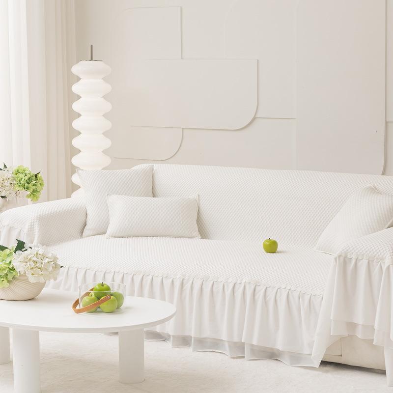 Cool Sofa Cover Cloth Summer Summer Summer Skirt Summer Mat Sofa Cover Sofa Towel Gray Non-Slip Light Luxury