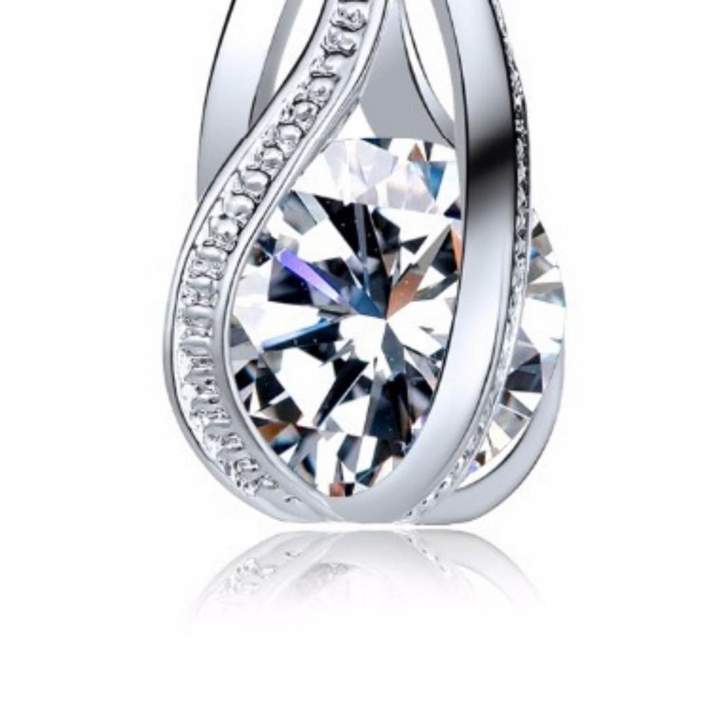 Ohrring-Halsketten-Set Einfache Modische Silberne Ohrring-Halskette für Hochzeiten Jubiläen Partys