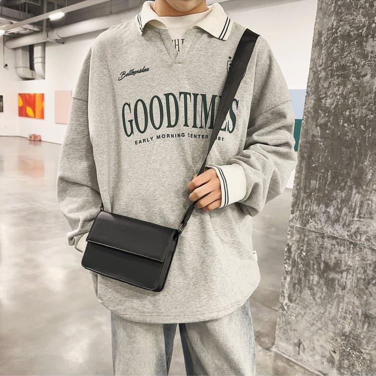 Men's Mini Flip Faux Leather Crossbody Bag Small Phone Wallet Shoulder Bag Casual Daily Travel Messenger Bag