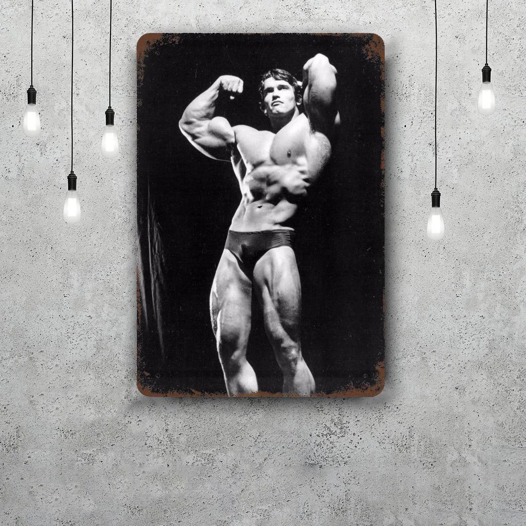 Bodybuilding Funny Bar Metal Sign Retro Plaque Vintage Sign Alcohol Drinker Pub Club Man Cave Kitchen Wall Decoration