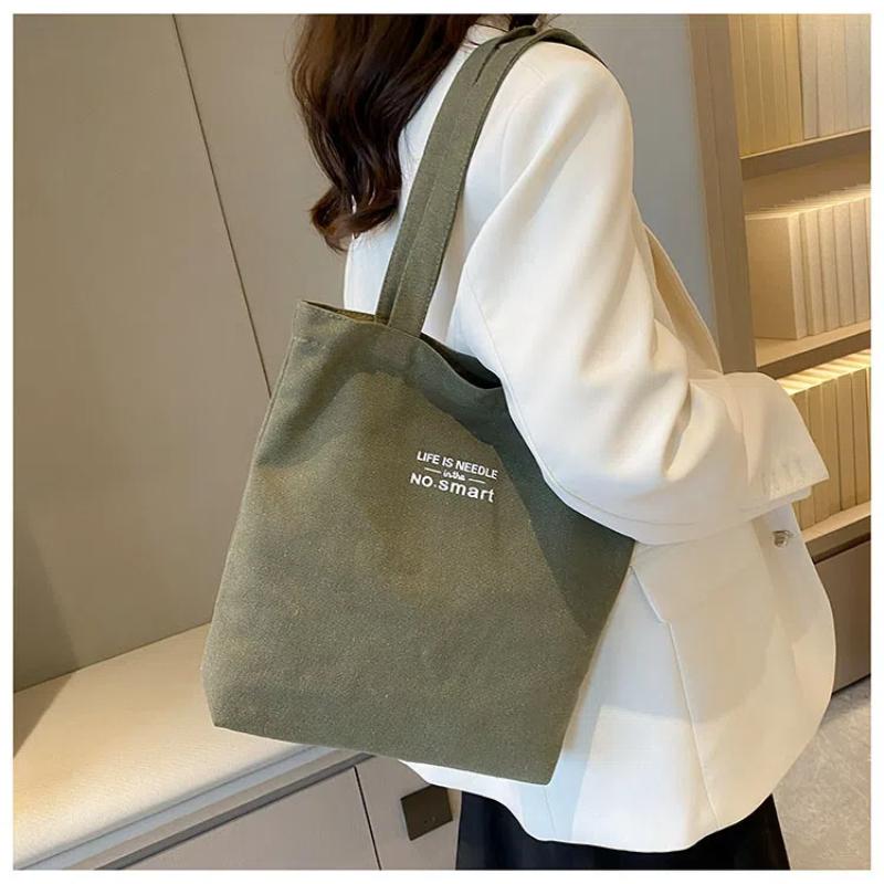 Women Canvas Tote Casual Shoulder Work Bag Large Capacity Top Handle Bag Multifunction Big Shopping Handbag