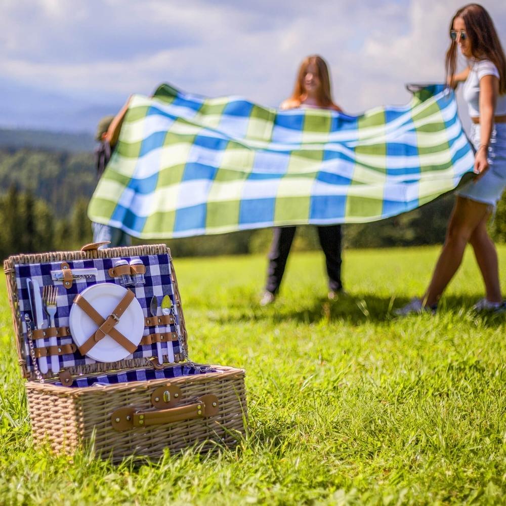 Picnic Blanket Beach Mat Plaid Pad Insulation Foldable Waterproof 200X200