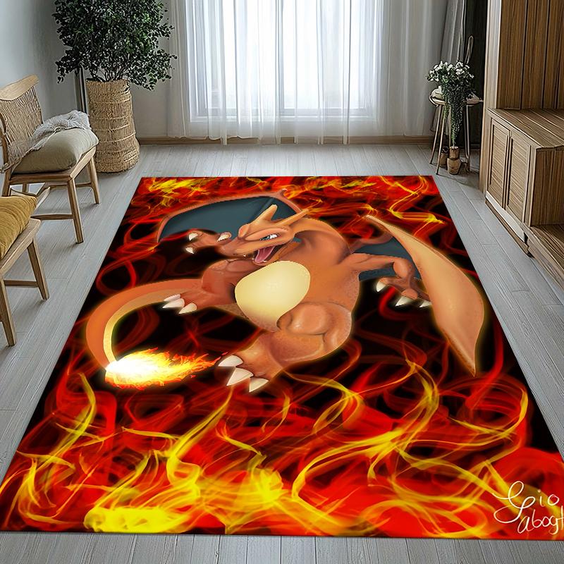 

Charizard Charmander Pokemon Living Room Non-Slip Area Rug Soft Carpet for Bedroom Kids Playroom Sofa,Home Decor Doormat Gift 40x60cm
