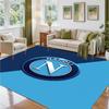 Napoli FC Design Crystal Velvet Rug Soft Decorative Mat for Bedroom Entrance