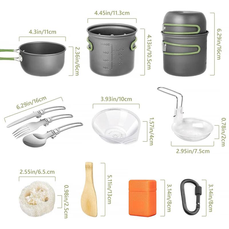 OEING Camping Cookware Pot Set