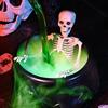 Haunting House Fog Pot Machine Set Witch Cauldron with Floating Potions Bottle and Diffuser Fog Maker Halloween Decors