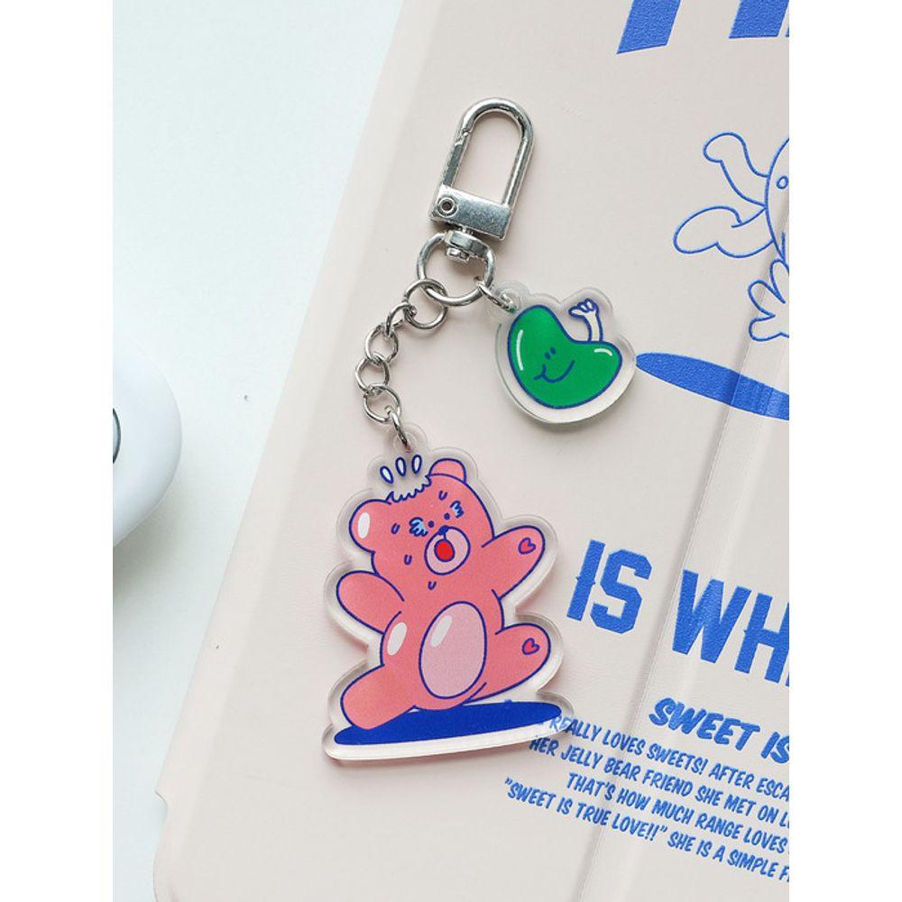 

BALLOON FRIENDS MESSY ADVENTURE Acrylic Keychain - Runaway Gummy Bear Runaway Gummy Bear