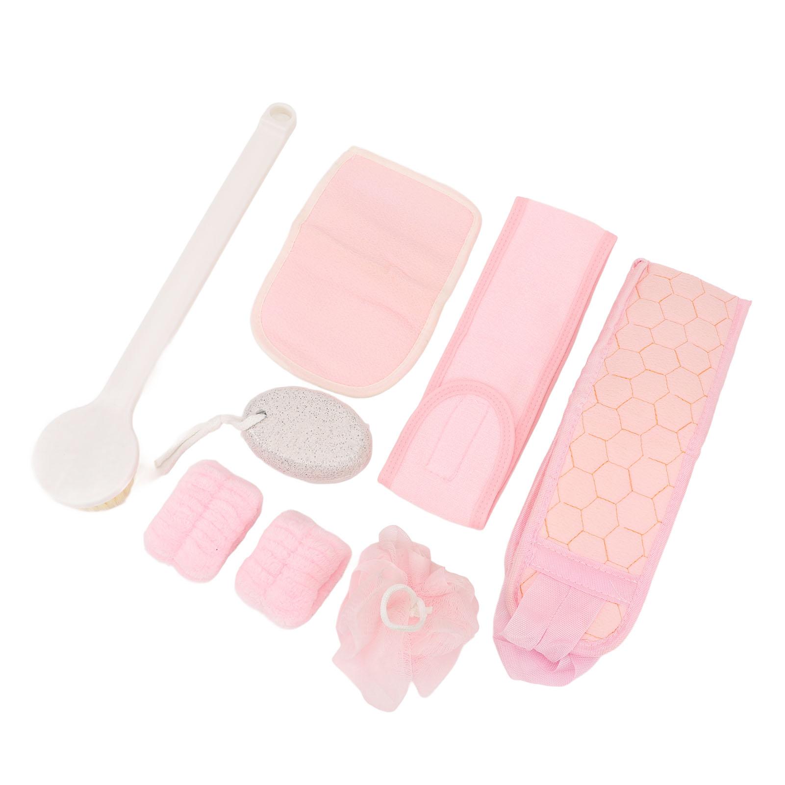 

Набор для скрабирования тела из 8 предметов Глубокое очищение Скраб для спины Массажная щетка Пемза для ног Отшелушивание в душе