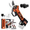 Cordless Rechargeable Electric Pruning Shears with 2 X 2500mAh Lithium Professional Pruning Shears for and with Japanese Instruction 30mm Cutting Part