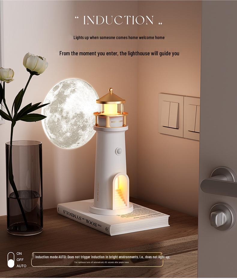 Moonlight Atmosphere Projector: Bluetooth Body-Sensing Night Lamp with Remote Control