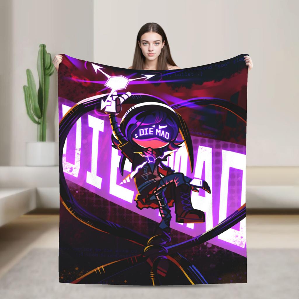Murder Drones N and Uzi Blanket  Warm Soft Street Trend Plush Throw Blanket For Bedroom Travel Flannel Bedspread Bed Cover