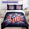Atletico Madrid Pattern Printed 3PCS Bedding Set Soft Skin-Friendly Washable Duvet Cover & Pillowcases Set All Season Bedroom