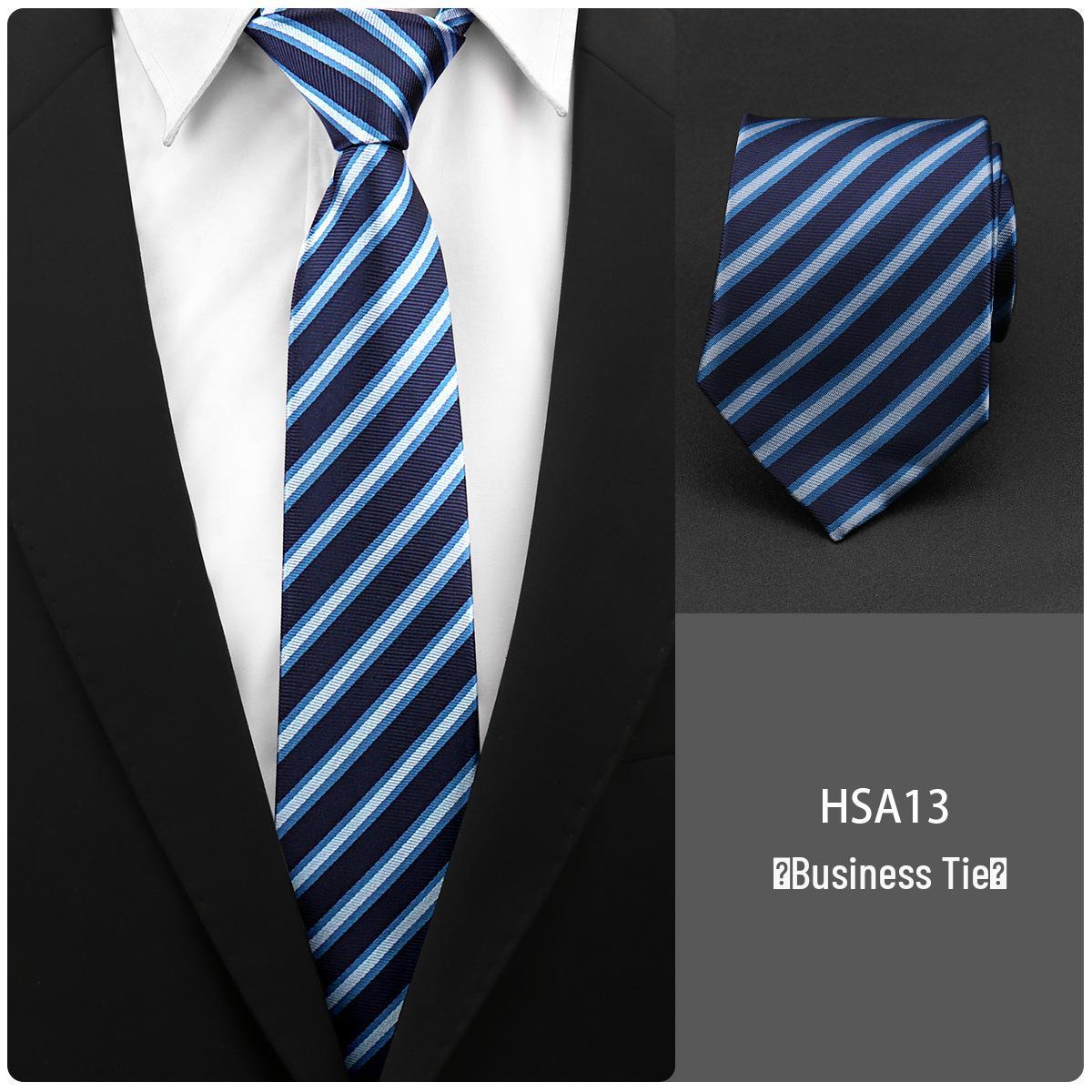 Hand-Knotted Men s Formal Striped Navy Blue  Black Tie