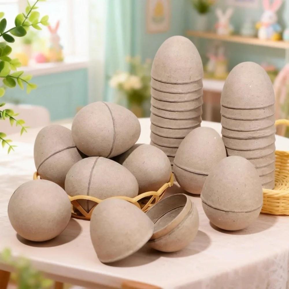 Unpainted Craft Painted Easter Eggs Adorable Paper Pulp Egg  Family Bonding Activity