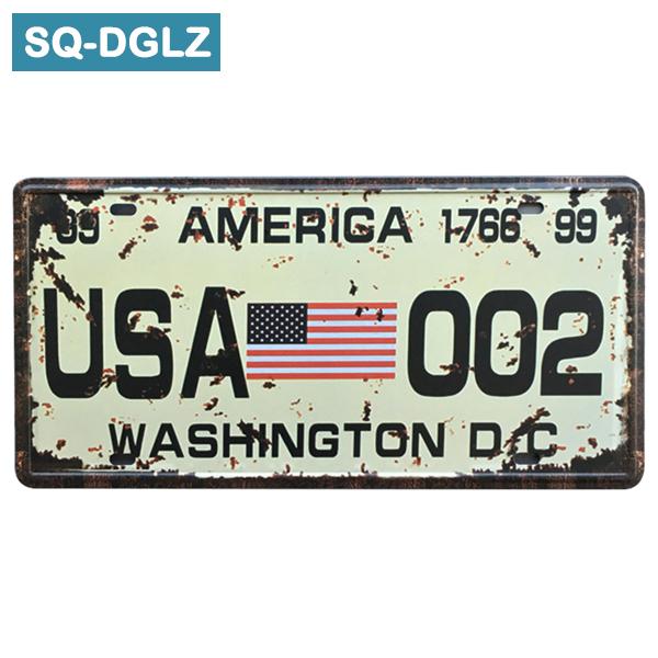 [SQ-DGLZ] Nová móda Auto SPZ Prodejna Bar Nástěnná dekorace Plechová cedule Vintage Plechová cedule Domácí Dekor Malba Plakáty Plakát