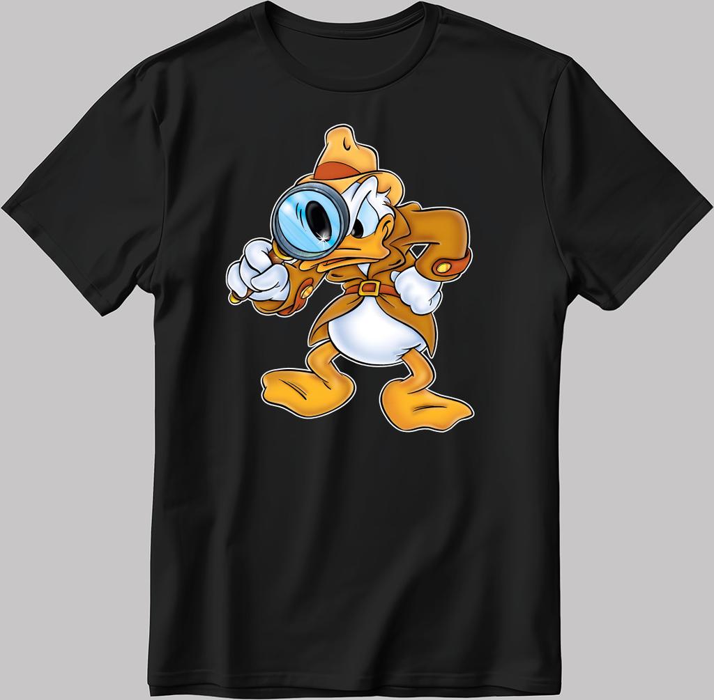 Donald Duck Cosplay Funny Short Sleeve White-Black Men's / Women's T Shirt N533