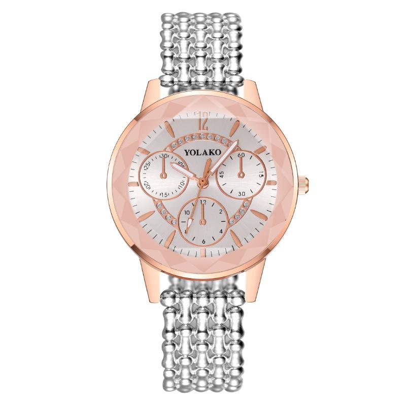 

Обработка на заказ модные цифровые женские часы с тремя глазами женские часы с пластиковым ремешком кварцевые часы женская модель белый