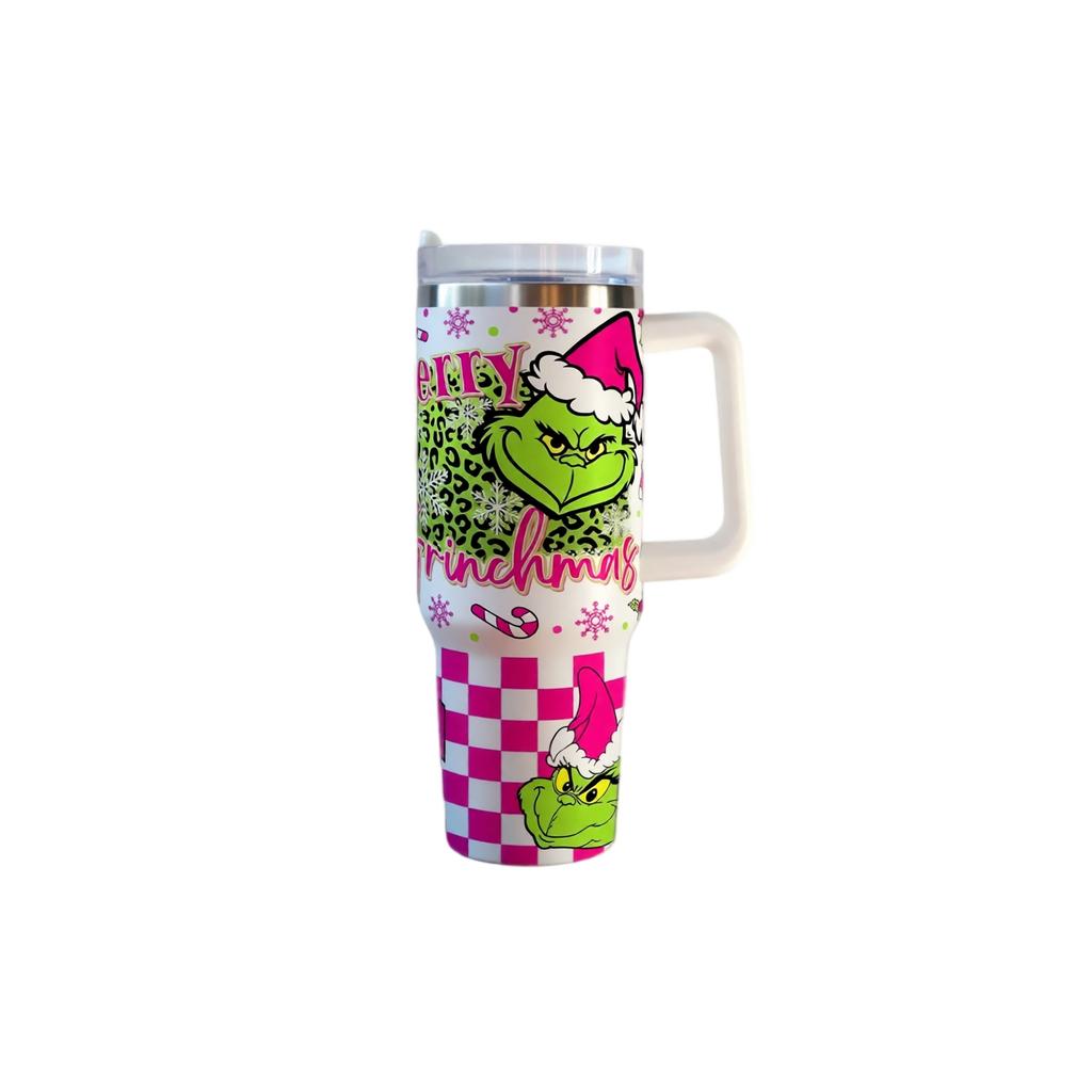 40oz Tumbler with Handle for Car and Travel, Reusable Cold Cup for and Beverages