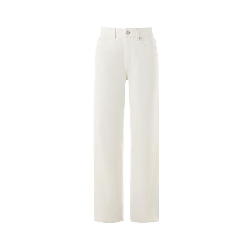 LANCY EUROPE EiLEEN ELITEE Straight Fit White Cotton Jeans