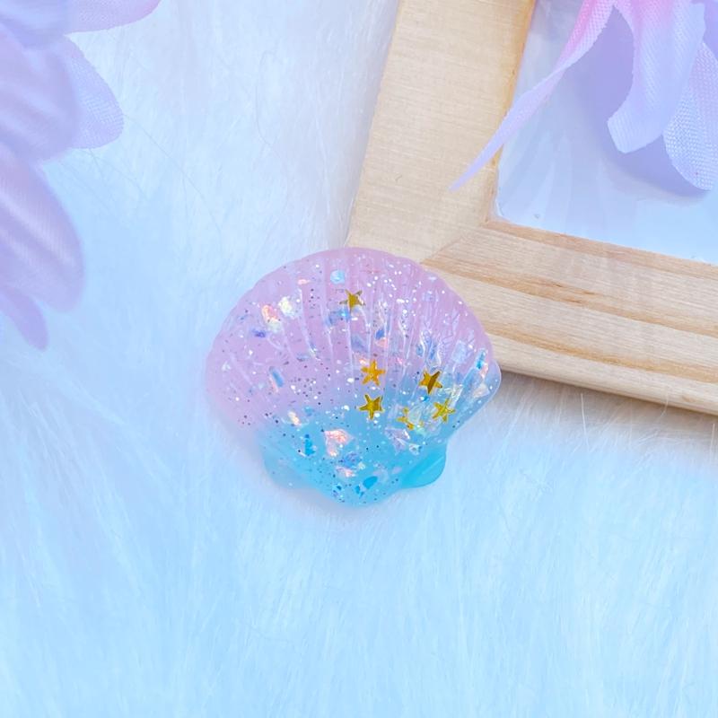 10Pcs New 23*26mm Cute Beautiful Shells Flat Back Resin Cabochons Scrapbooking DIY Jewelry Craft Decoration Accessorie Q28