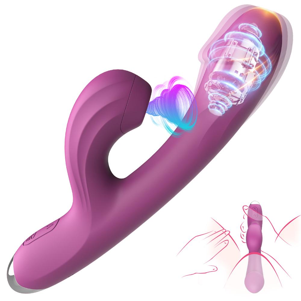 Rabbit Sucker G Spot Vibrator for Women 10 Powerful Modes Clit Vagina Stimulator Anal Plug Dildo Sex Toy Female Goods for Adults