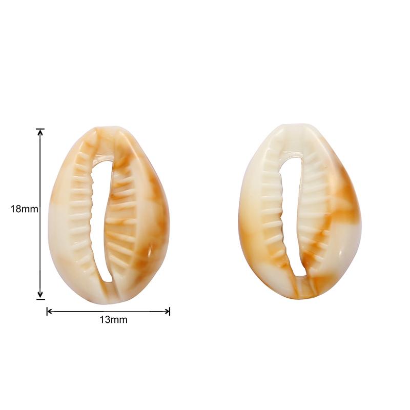 500G Conch Fish Hippocampus Shell Starfish Mixed Acrylic Perforation Beads for DIY Jewelry Making