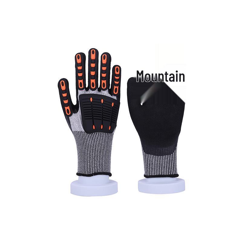 Shockproof Level 5 Cut-Resistant Latex Gloves with Anti-Smash, Anti-Collision, and Wrinkle Protection for Labor Safety.