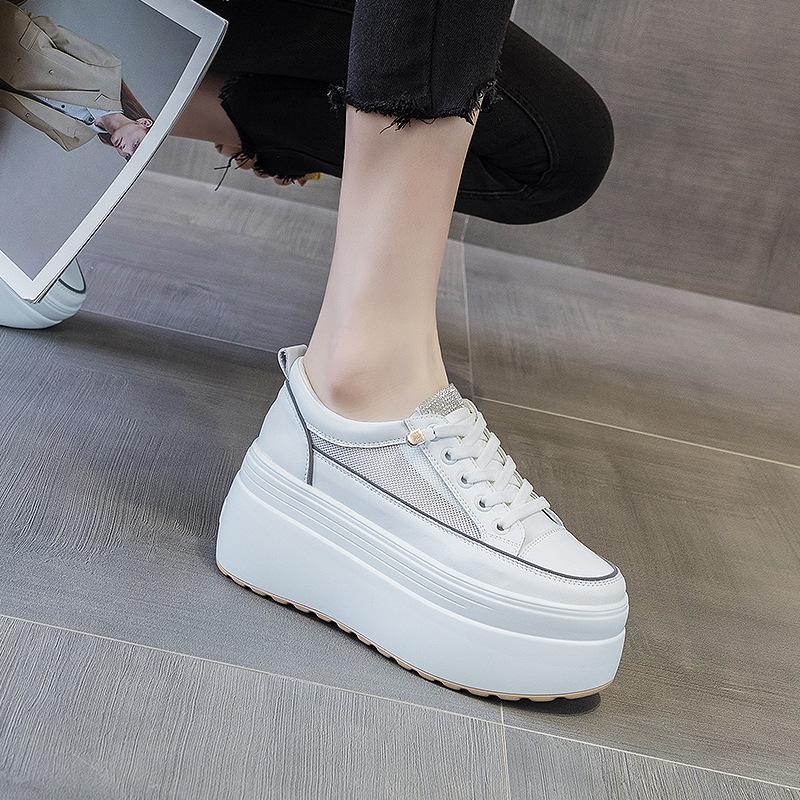

Casual shoes women s spring and summer 2025 new mesh breathable platform shoes heightening versatile white shoes women s Korean version lightweight 34