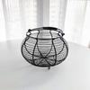 Round Hand-held Woven Iron Egg Basket for Kitchen Use