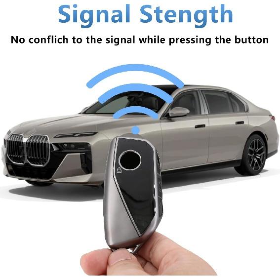 Soft TPU Keychain Cover,Compatible BMW Bmw 2023 2024 New 5/7 Series 740i 760i X1 X5 X6 X7 XM IX IX3 I5 I7 Equal Metal Gray